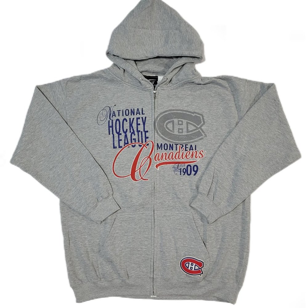 NHL Montreal Canadiens Zip up Light Grey Hoodie